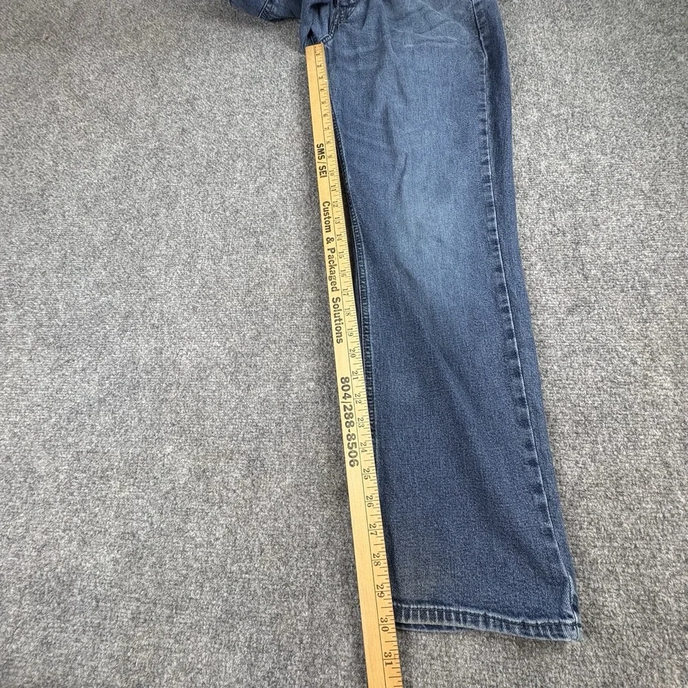Signature Levi Strauss Athletic Jeans Men's 32x30 Blue Waterless Distressed Work
